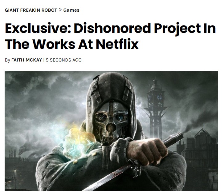 传Netflix在打造《耻辱》衍生剧集 可能是真人或动画
